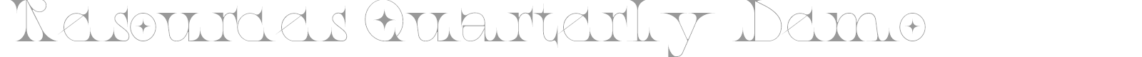 Resources Quarterly font preview